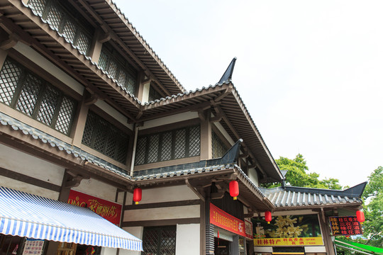 桂林興安 靈渠 水街 建筑屋檐