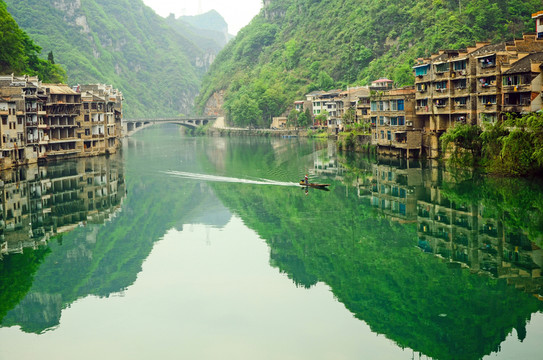 貴州省鎮(zhèn)遠(yuǎn)縣風(fēng)光 江南水鄉(xiāng)