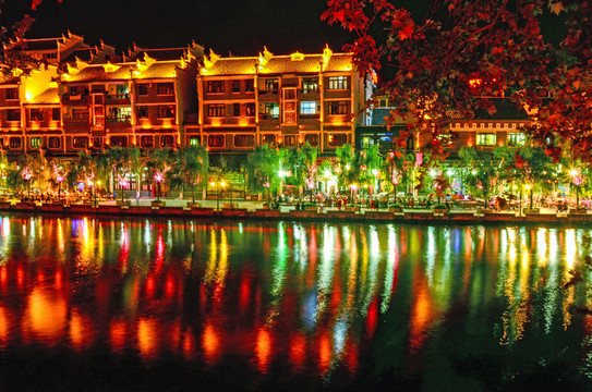 貴州省鎮(zhèn)遠縣風光 夜景
