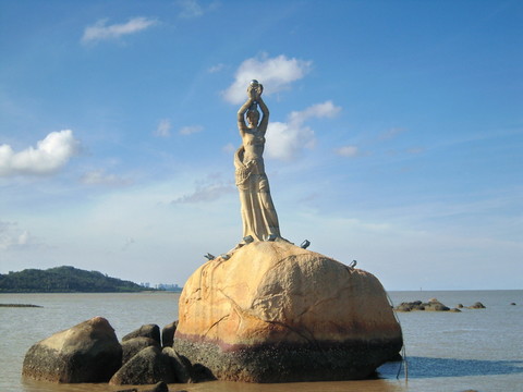 珠海渔女石雕像