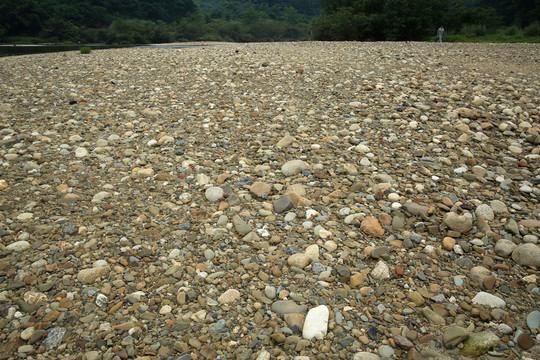 河灘沙灘卵石風(fēng)景