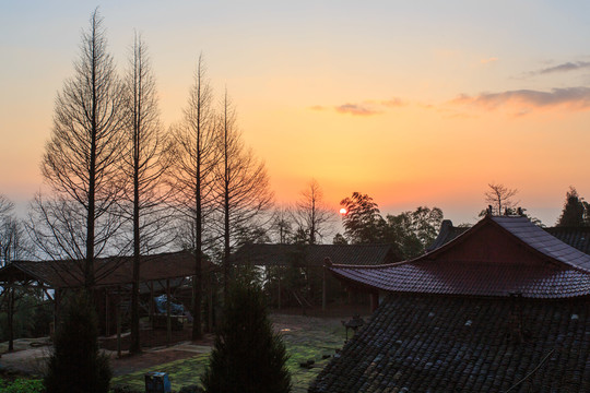 敘永丹山夕陽(yáng)日落