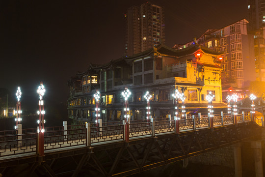 瀘州敘永魚鳧古街夜景