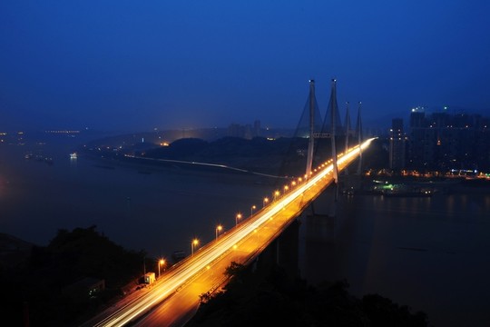 長江大橋夜色