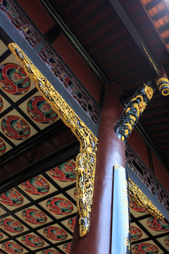 敘永春秋祠木雕彩繪