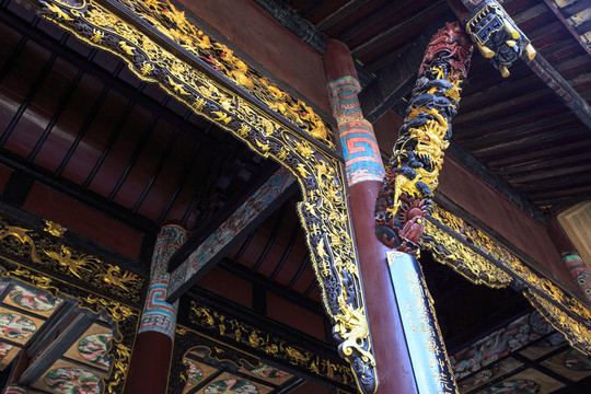 敘永春秋祠正殿木雕