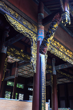 敘永春秋祠正殿木雕