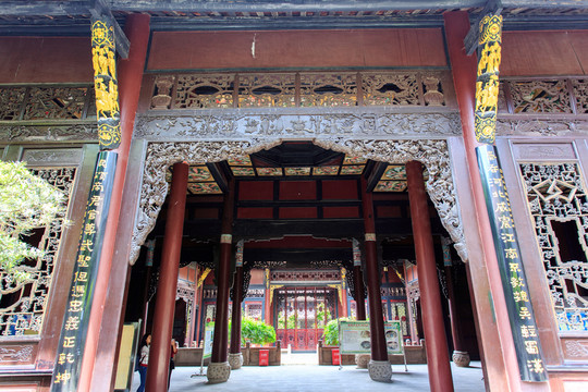 敘永春秋祠正殿木雕