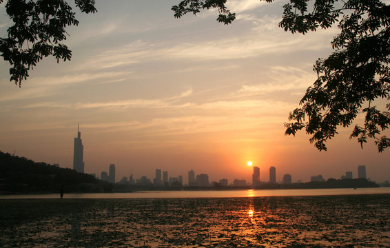 玄武湖夕陽