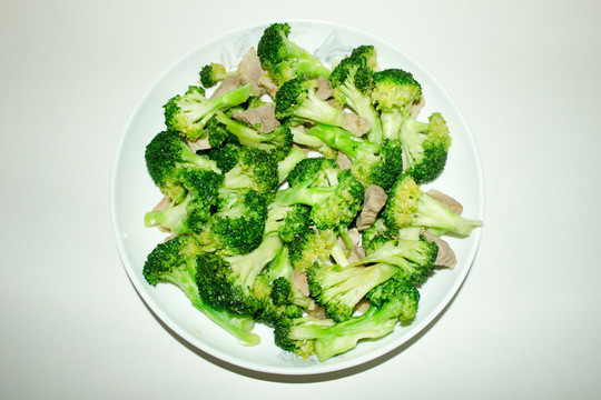 綠菜花炒肉