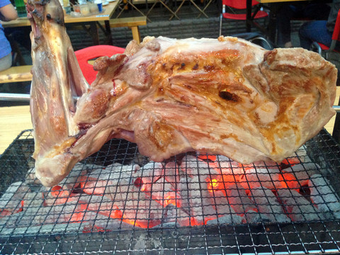 燒烤 羊腿 美食 羊肉 羊排