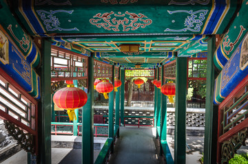 北京大觀園紅燈籠游廊
