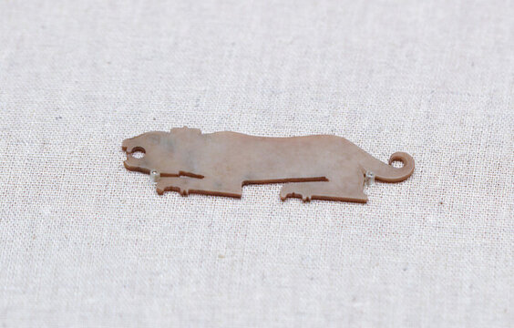 西周玉虎 虎形玉佩飾 古代玉器