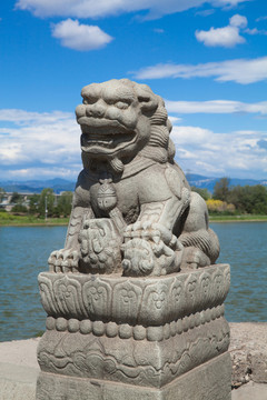 北京盧溝橋的獅子