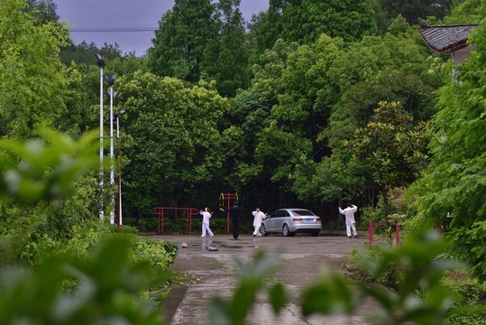 公園晨練
