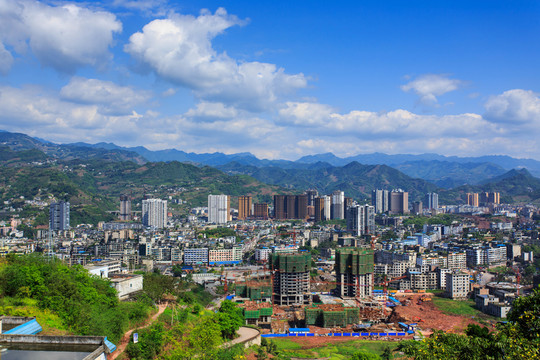 瀘州敘永縣城全景