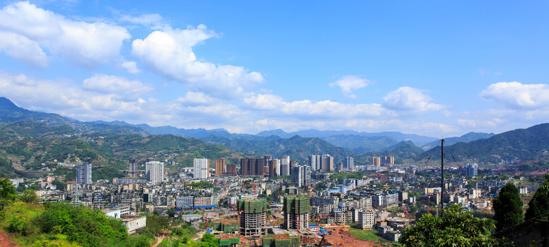 瀘州敘永縣城全景