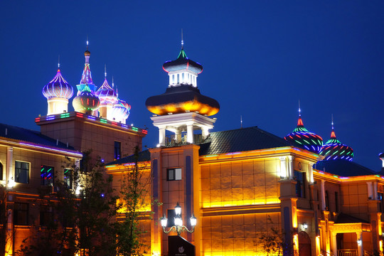 歐式建筑夜景