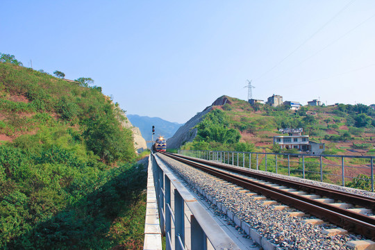 隆黃鐵路敘永火車過橋