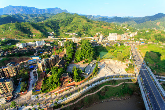 敘永新區(qū)烈士陵園廣場俯視鳥瞰