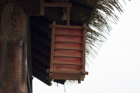 仿古建筑茅草屋