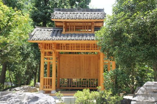 宜州馮京公園仿古涼亭戶外實拍