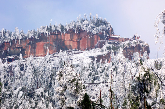 丹山雪景