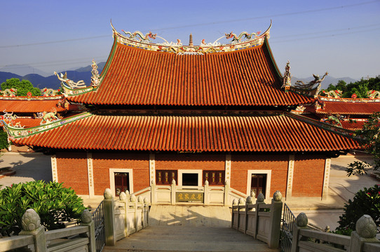 寺院大殿俯視