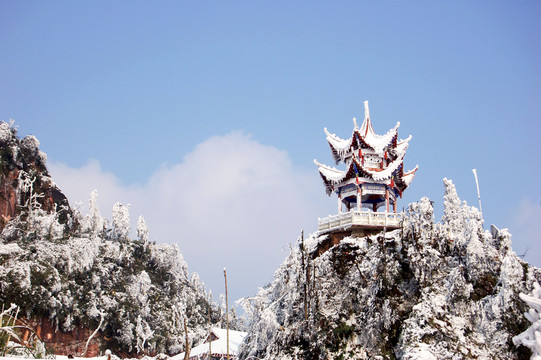 丹山雪景