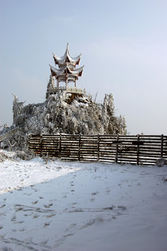丹山雪景
