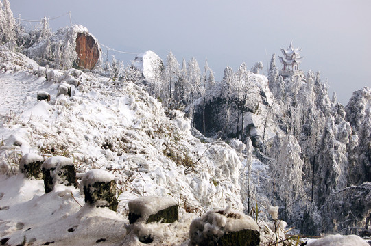 丹山雪景