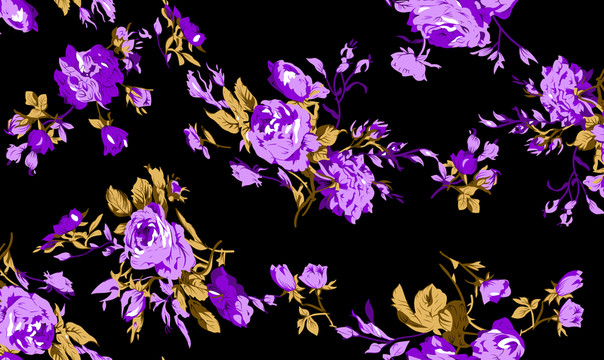 藍(lán)玫瑰 印花 花朵 花卉 背景