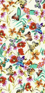 數(shù)碼印花時(shí)裝流行花型