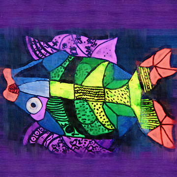 油畫(huà) 魚(yú)