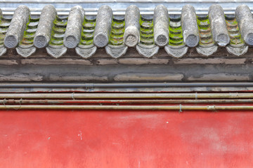 紅墻 筒瓦 瓦當(dāng)