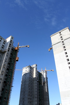 工地 塔吊 建材