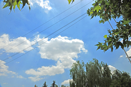 天空 藍(lán)天 白云