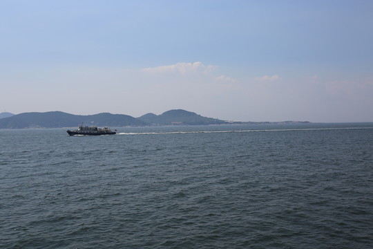 大海 輪船 海島
