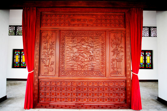 仿古建筑 窗 門 園林 景觀