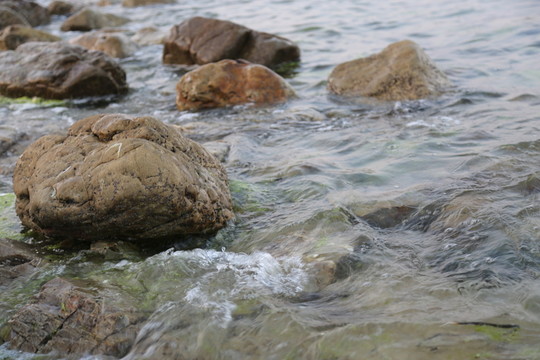 海邊的石頭