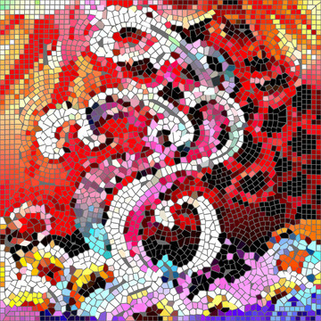 瓷磚拼花 馬賽克 背景墻