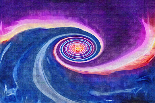 抽象油畫 不分層