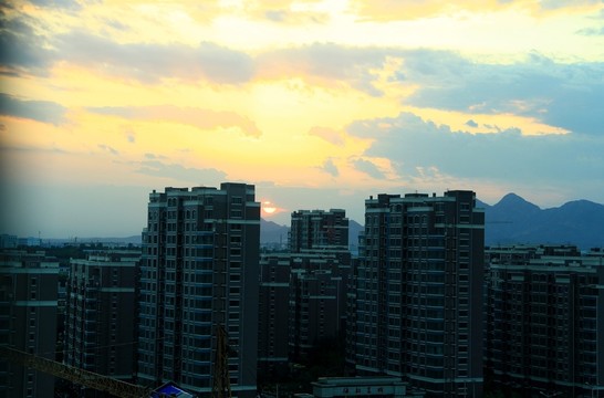 晚霞 高檔住宅