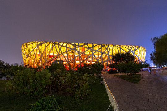 奧林匹克公園國(guó)家體育場(chǎng)鳥巢夜景