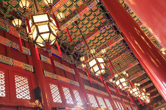 首都風光北京天安門城樓內(nèi)景