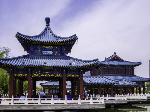 蘭州雁灘公園亭子
