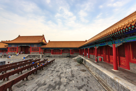 北京故宮內(nèi)廷后三宮乾清宮日精門