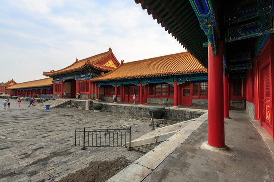 北京故宮內(nèi)廷后三宮乾清宮日精門