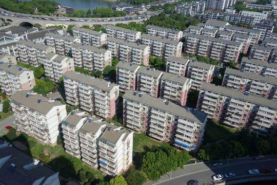 俯瞰住宅小區(qū)