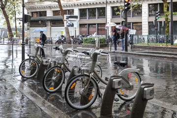 巴黎公共自行車 巴黎街景